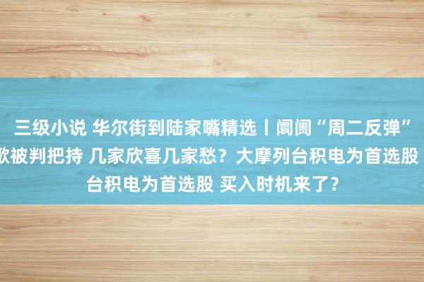 三级小说 华尔街到陆家嘴精选丨阛阓“周二反弹”能否抓续？谷歌被判把持 几家欣喜几家愁？大摩列台积电为首选股 买入时机来了？