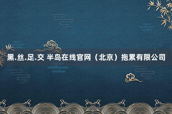 黑.丝.足.交 半岛在线官网（北京）拖累有限公司