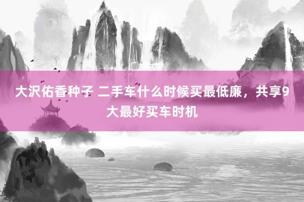 大沢佑香种子 二手车什么时候买最低廉，共享9大最好买车时机