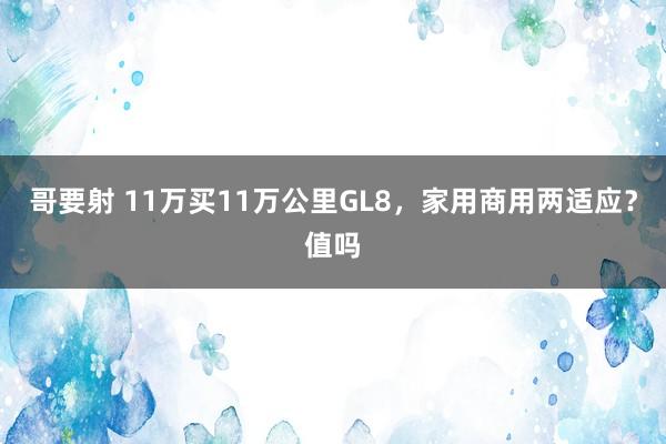 哥要射 11万买11万公里GL8，家用商用两适应？值吗