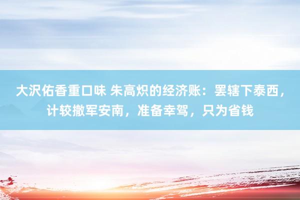 大沢佑香重口味 朱高炽的经济账：罢辖下泰西，计较撤军安南，准备幸驾，只为省钱