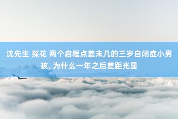 沈先生 探花 两个启程点差未几的三岁自闭症小男孩, 为什么一年之后差距光显