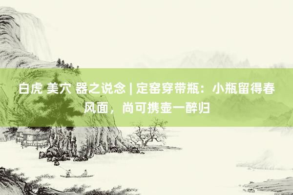 白虎 美穴 器之说念 | 定窑穿带瓶：小瓶留得春风面，尚可携壶一醉归