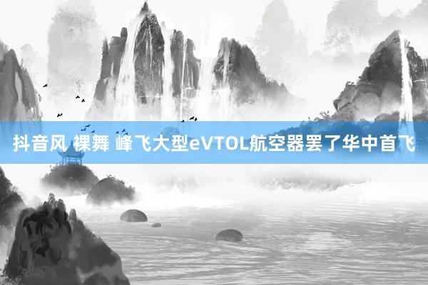 抖音风 裸舞 峰飞大型eVTOL航空器罢了华中首飞
