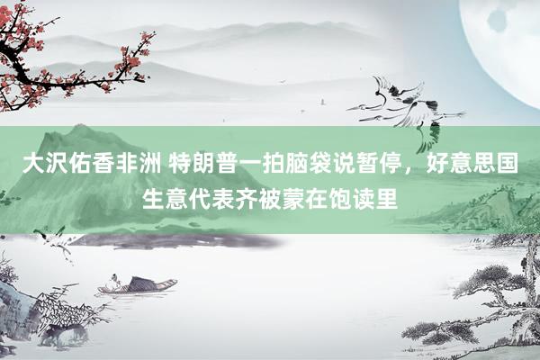 大沢佑香非洲 特朗普一拍脑袋说暂停，好意思国生意代表齐被蒙在饱读里
